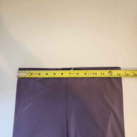 Sympli Deco Capri Pants Womens Size 6 Slim Leg Purple High Rise Stretch Pull On - Picture 8 of 10